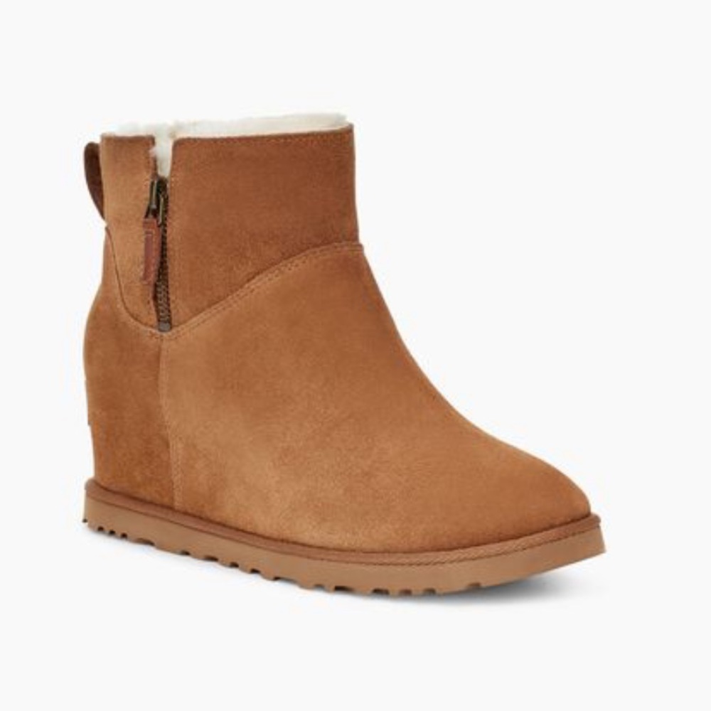 UGG | Classic Femme Zip Mini In Chestnut NEW In Box - Picture 11 of 12